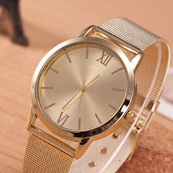 2016 new brand watch women luxury watch Women Ladies Gold Stainless Steel Mesh Band Wrist Watch