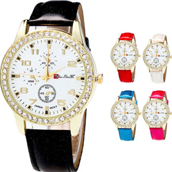 Women Watches Top Brand Luxury Candy Color Leather Strap Wrist Watch Relogio Feminino Good Present