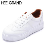 HEE GRAND 2017 Spring Women Shoes Simple Lace-up Thick Bottom Casual Shoes Fashion Vulcanize Shoes XWC1090