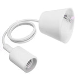 E27 E26 Socket Chandelier Light Fixture Hanging Line Colorful Silicone Rubber Ceiling  Light Lamp Base Holder