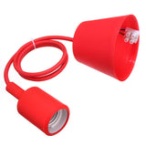 E27 E26 Socket Chandelier Light Fixture Hanging Line Colorful Silicone Rubber Ceiling  Light Lamp Base Holder