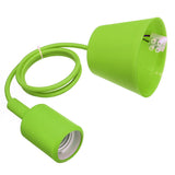 E27 E26 Socket Chandelier Light Fixture Hanging Line Colorful Silicone Rubber Ceiling  Light Lamp Base Holder