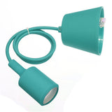E27 E26 Socket Chandelier Light Fixture Hanging Line Colorful Silicone Rubber Ceiling  Light Lamp Base Holder