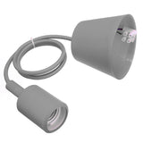 E27 E26 Socket Chandelier Light Fixture Hanging Line Colorful Silicone Rubber Ceiling  Light Lamp Base Holder
