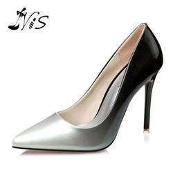 2017 Woman 10cm Pumps Party Shoes Sex Women High Heels Shoes Luxury Designer Patent PU Leather Pointed Toe Wedding Shoes