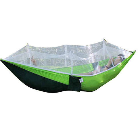 260cm x 130cm Portable High Strength Parachute Fabric Camping Hammock Hanging Bed With Mosquito Net Sleeping Hammock