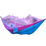 260cm x 130cm Portable High Strength Parachute Fabric Camping Hammock Hanging Bed With Mosquito Net Sleeping Hammock