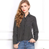 CD29 White Black Long Sleeve Women's Blouses&Shirts Kiss Red Lip Print Casual Tops Loose Plus Size Lady Button Leopard Blusas