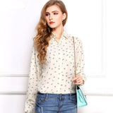 CD29 White Black Long Sleeve Women's Blouses&Shirts Kiss Red Lip Print Casual Tops Loose Plus Size Lady Button Leopard Blusas