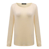 7 Color 2017 Fashion Women Solid T-shirt Spring Autumn Long Sleeve Knitted Tee Tops Female Causal Loose Cotton T Shirt Blusas