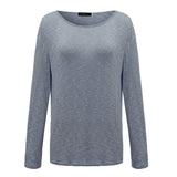 7 Color 2017 Fashion Women Solid T-shirt Spring Autumn Long Sleeve Knitted Tee Tops Female Causal Loose Cotton T Shirt Blusas