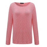 7 Color 2017 Fashion Women Solid T-shirt Spring Autumn Long Sleeve Knitted Tee Tops Female Causal Loose Cotton T Shirt Blusas
