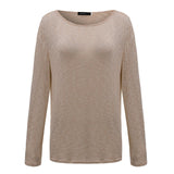 7 Color 2017 Fashion Women Solid T-shirt Spring Autumn Long Sleeve Knitted Tee Tops Female Causal Loose Cotton T Shirt Blusas