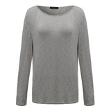 7 Color 2017 Fashion Women Solid T-shirt Spring Autumn Long Sleeve Knitted Tee Tops Female Causal Loose Cotton T Shirt Blusas