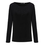 7 Color 2017 Fashion Women Solid T-shirt Spring Autumn Long Sleeve Knitted Tee Tops Female Causal Loose Cotton T Shirt Blusas