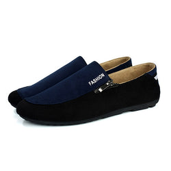 Spring Summer Men Faux Suede Leather Loafers Slip-on Pea Pea Soft Sole Flats For Male New Light Walking Casual Shoes