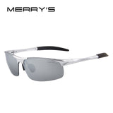 MERRY'S Men Polarized Sunglasses Aviation Aluminum Magnesium Sun Glasses For Fishing Driving Rectangle Rimless Shades S'8277