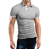 Mens Clothing Camisas Turn Down Collar Shirt Polo Homme 2017 Mens Polo Shirt Short-Sleeve Solid Slim Hooded Camisa Plus Size