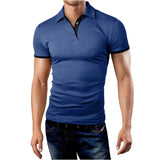 Mens Clothing Camisas Turn Down Collar Shirt Polo Homme 2017 Mens Polo Shirt Short-Sleeve Solid Slim Hooded Camisa Plus Size