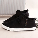 Spring Man Breathable Zipper Lace up Flat Heel Shoes High Quality Men Canvas Shoes Fashion Low Top Men's Casual Shoes