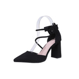 HEE GRAND Summer Flock High Heels 2017 Pointed Toe Wedding Shoes Woman Casual Gladiator Sandals Sexy Platform Pumps XWZ4195