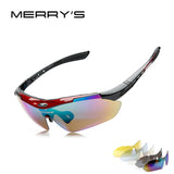 MERRY'S Men Sun glasses Mountain Protection Goggles Eyewear 5 Lens