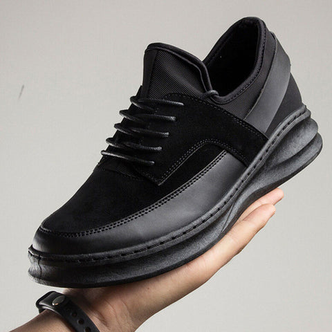 Tangnest Men Shoes 2017 Autumn Newest Fashion British Style Mens Shoes Height Increasing Man Flat Platform Shoe 3 Colors XMR2105