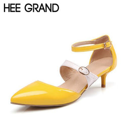 HEE GRAND Elegant High Heels 2017 Summer Pumps Sexy OL Gladiator Sandals Casual Pointed Toe Women Wedding Shoes Woman XWZ3399