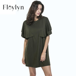 FLOYLYN  Short Sleeve Casual Women Straight Home Dress for Women