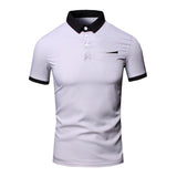 2017 Men Summer T Shirt Fashion Turn Down Collar Short Sleeve Tops Shirts Casual Plus Size T-Shirts Tees