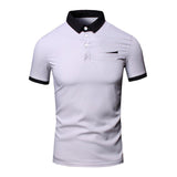 2017 Men Summer T Shirt Fashion Turn Down Collar Short Sleeve Tops Shirts Casual Plus Size T-Shirts Tees