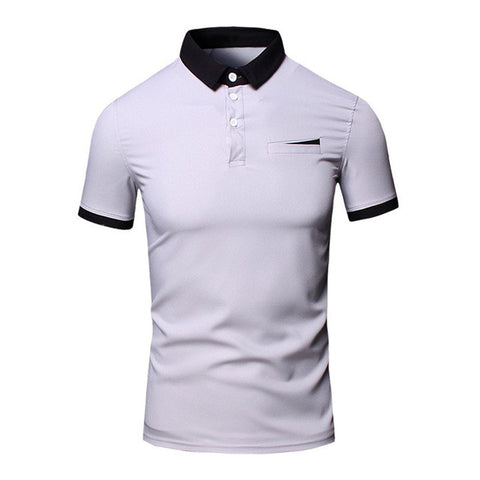 2017 Men Summer T Shirt Fashion Turn Down Collar Short Sleeve Tops Shirts Casual Plus Size T-Shirts Tees