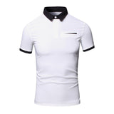 2017 Men Summer T Shirt Fashion Turn Down Collar Short Sleeve Tops Shirts Casual Plus Size T-Shirts Tees