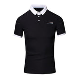 2017 Men Summer T Shirt Fashion Turn Down Collar Short Sleeve Tops Shirts Casual Plus Size T-Shirts Tees