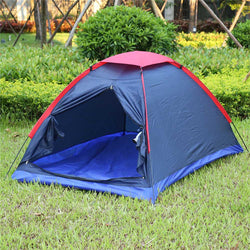 Hot Sale! Two Person Outdoor Camping Tent Kit Fiberglass Pole Water Resistance with Carry Bag for Hiking Traveling