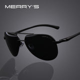 MERRY'S Brand Men 100% Polarized Aluminum Alloy Frame Sunglasses Fashion Men's Driving Sunglasses S'8281